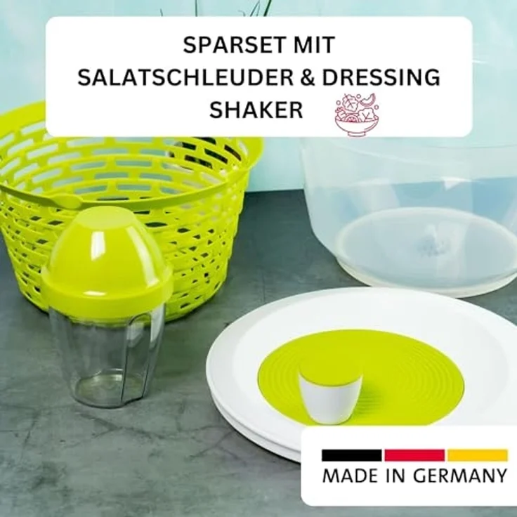 WESTMARK Salatschleuder Salatschleuder »Spinderella«, 4,4 l, rutschfest + Schüttelbecher »Mix- – Bild 2