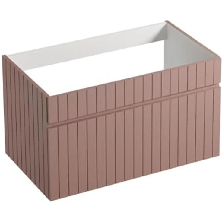 Vente-unique - SATARA Waschbeckenmöbel Holz, Platte Puderrosa - B 46 cm x H 46 cm x L 80 cm – Bild 6