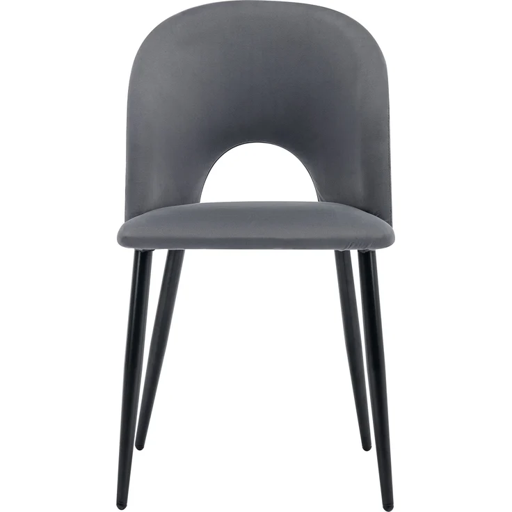 Essgruppe 5-teilig mit Grau Marmor-Optik Esstisch 140x80 cm & 4 grau Samt Esszimmerstühlen, Küchen Tischset – Bild 6