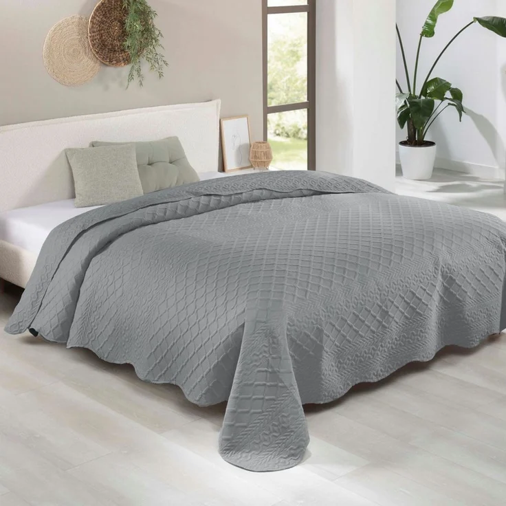 Delindo Lifestyle Tagesdecke Rocco, 3D Steppmuster Struktur, elegant, Bettüberwurf in 220x240 cm – Bild 5