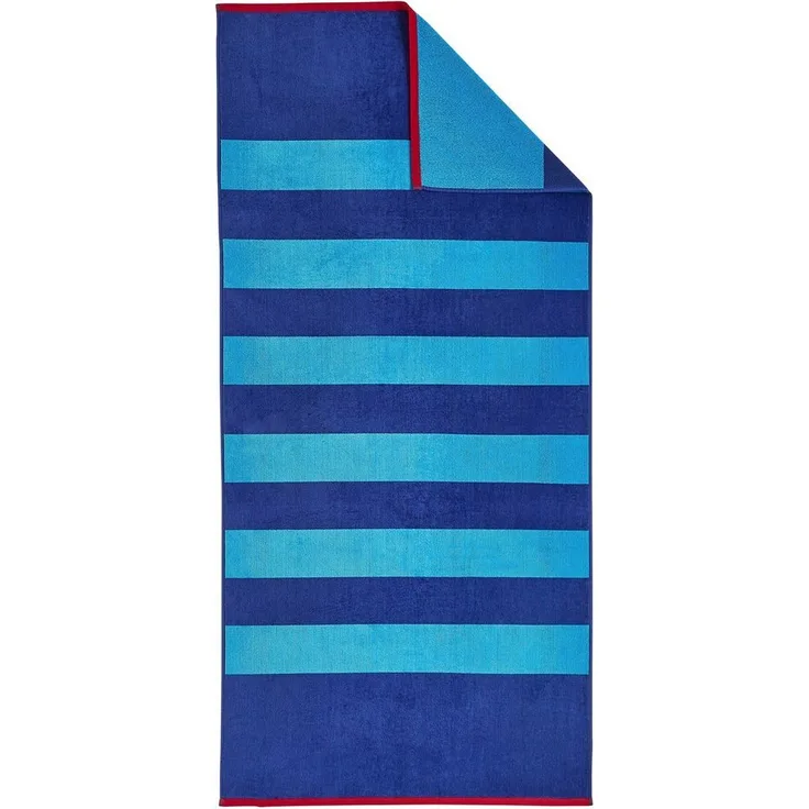 Dyckhoff Strandtuch Aquarius, Frottiervelours (1-St), eine Seite Velours, eine Seite Frottier