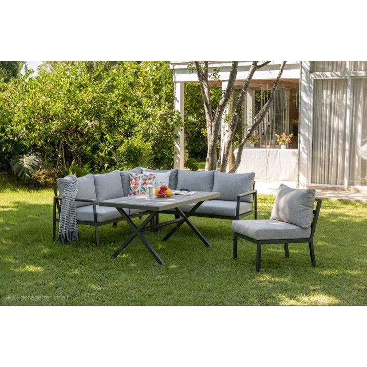 Gardissimo Alu Garten 3-in-1 Ecklounge "San Luca", anthrazit