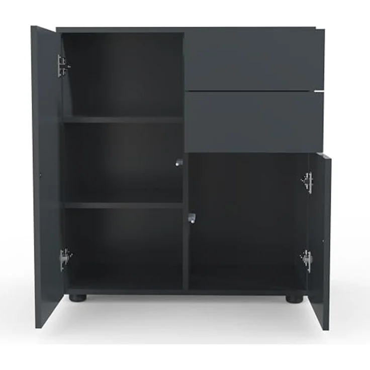 VCM Kommode & Sideboard Dalosa 918338 Anthrazit H. 77 x B. 70 x T. 39cm – Bild 6