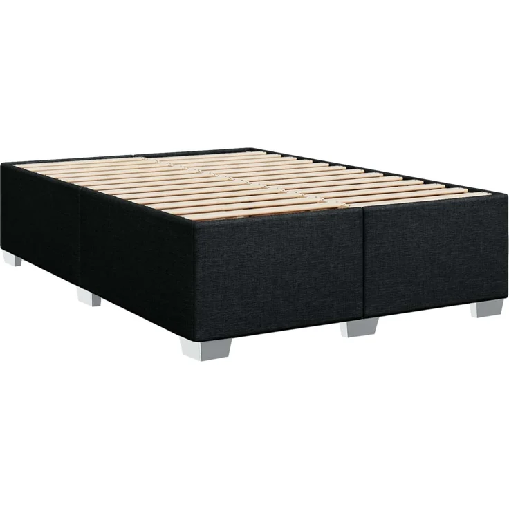 vidaXL Boxspringbett mit Matratze Schwarz 160 x 200 cm Stoff 3450511 – Bild 5