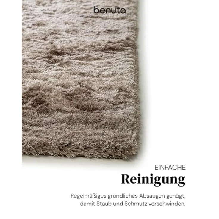 benuta Teppich Whisper, rechteckig, Höhe: 31 mm, Hochflorteppich Wohnzimmer, Schlafzimmer, Esszimmer, Flur, Weich – Bild 7