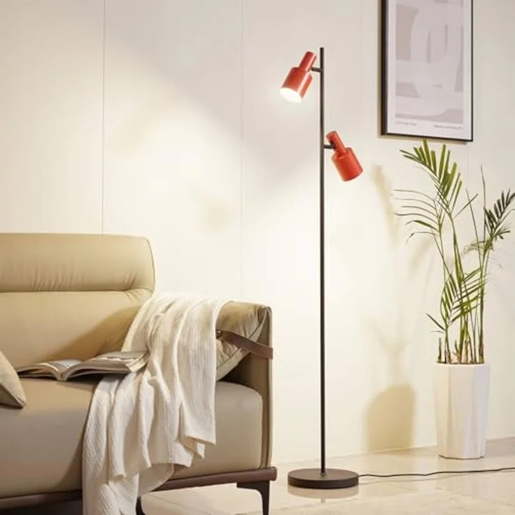 Lindby Stehlampe Ovelia, Metall, Schwarz IP20, 2 x 15 W LED – Bild 2