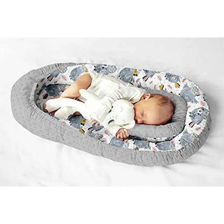 Multifunktionale Kuschelnest Babynest Kokon für Babys und Säuglinge, Nestchen, Reisebett, 100% Baumwolle, antiallergisch
