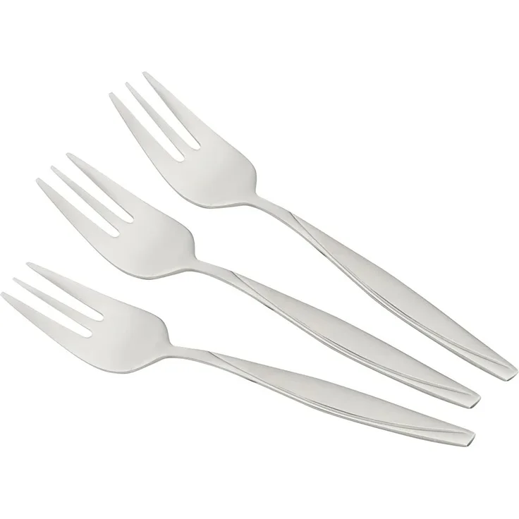 Stanley Rogers Harvard Kuchengabel, 3 Stück, Edelstahl 18-10, silber, rostfrei, spülmaschinengeeignet, 14 cm