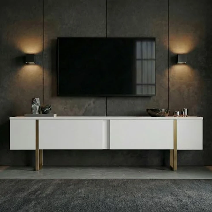 Skye Decor TV-Board Boho Design, Modernes Lowboard mit 180 cm Breite, melaminbeschichtet, verschiedene Farbvarianten erhältlich – Bild 3