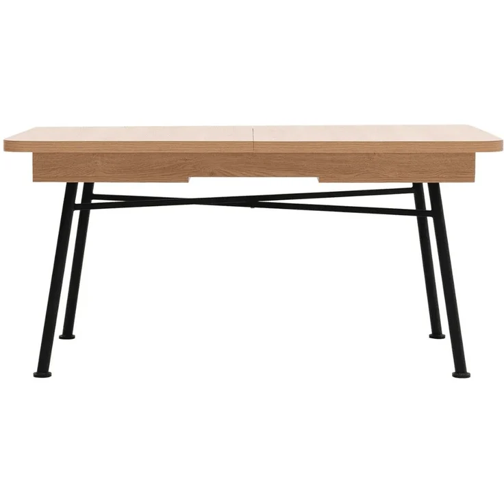 Calicosy Ausziehbarer Tisch von 160 bis 198 cm, Dekor Eiche und Schwarz - NALA - Helles Holz – Bild 3