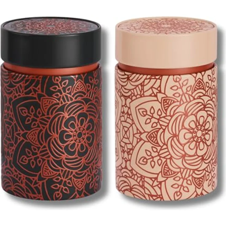 MediMuc Teedose 2er Set Mandala, (Dosen, 2er Set Mandala), Teedose, Gewürzdose, Motivdose, Dosen Set – Bild 1