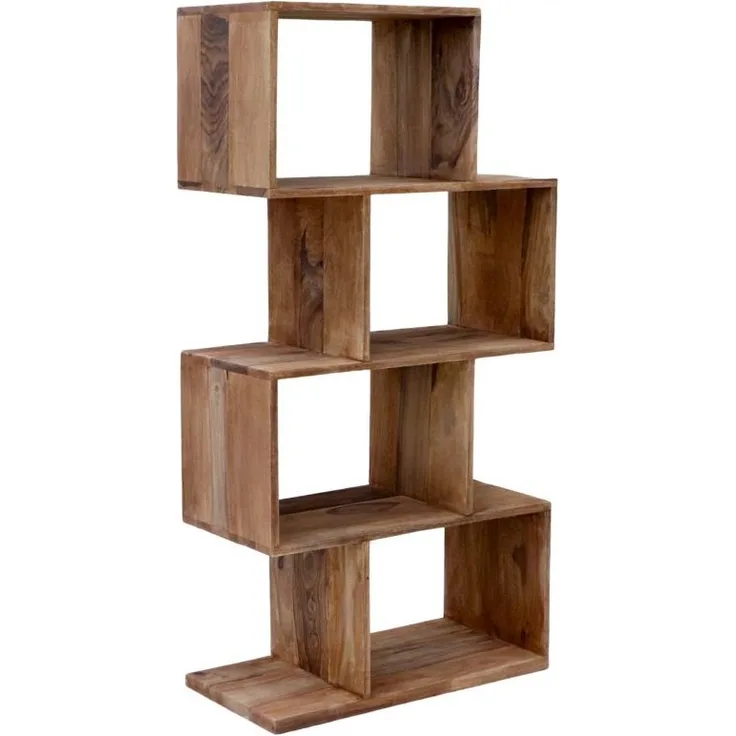 Bücherregal Rami 60x120x30 aus indischem Sheesham-Massivholz