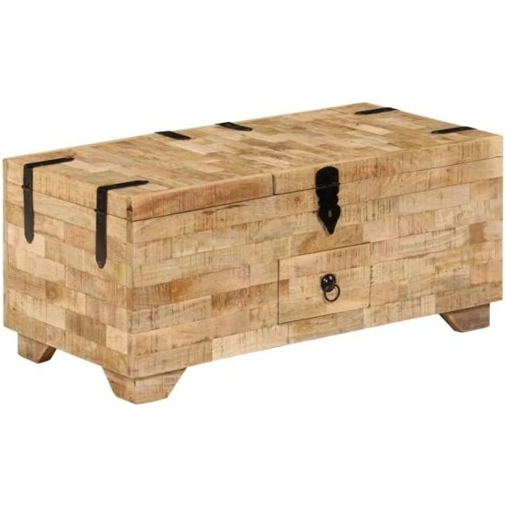 vidaXL Couchtisch Massivholz Mango 80x40x35 cm 247327