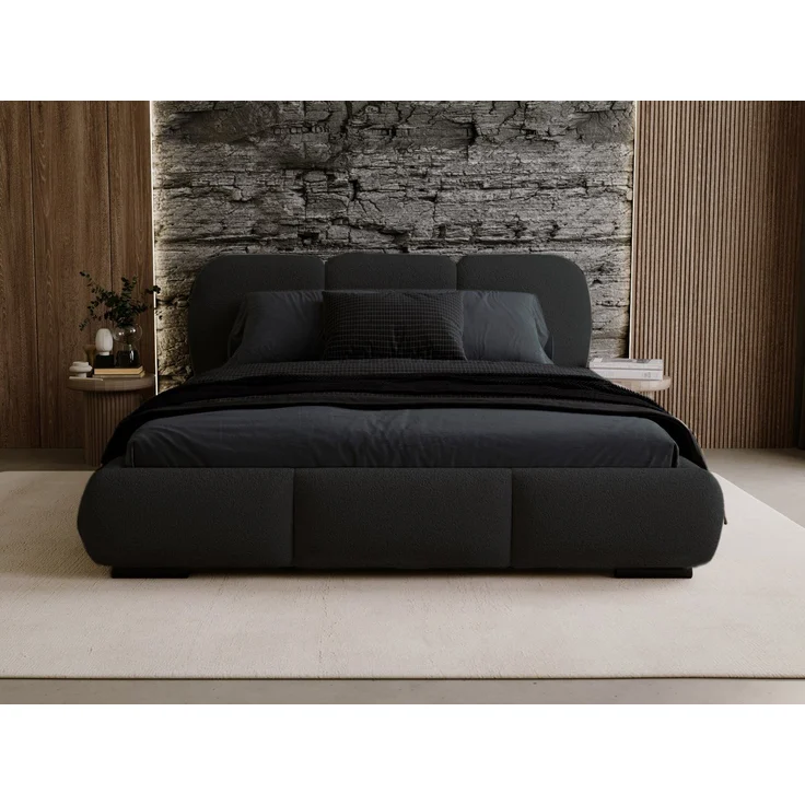 Compleo Polsterbett Wolkenbett, abgerundete Formen, Bouclé-Stoff, verschiedene Farben, TOPSELLER Stauraumbett MADE IN EU – Bild 5