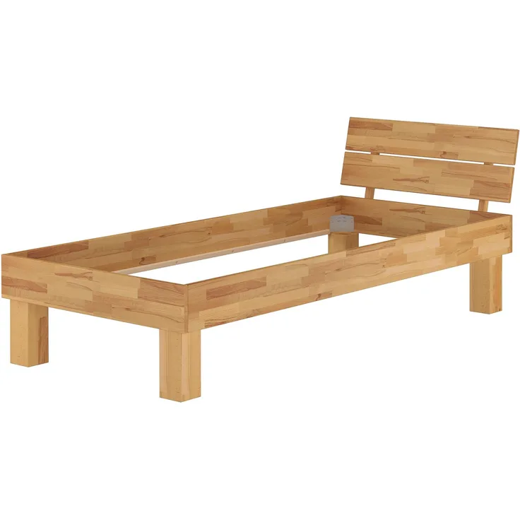 Hohes Massivholz-Buchebett Echtholz V-60. 80-H