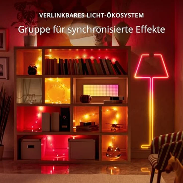 Twinkly Strings Star 100 LED, Sternförmige LED-Lichterkette, RGB LED-Lichter, Kompatibel mit Alexa & Google Home, Gaming-Lichter, Stromversorgung über USB-C, Transparentes Kabel, 6m – Bild 7
