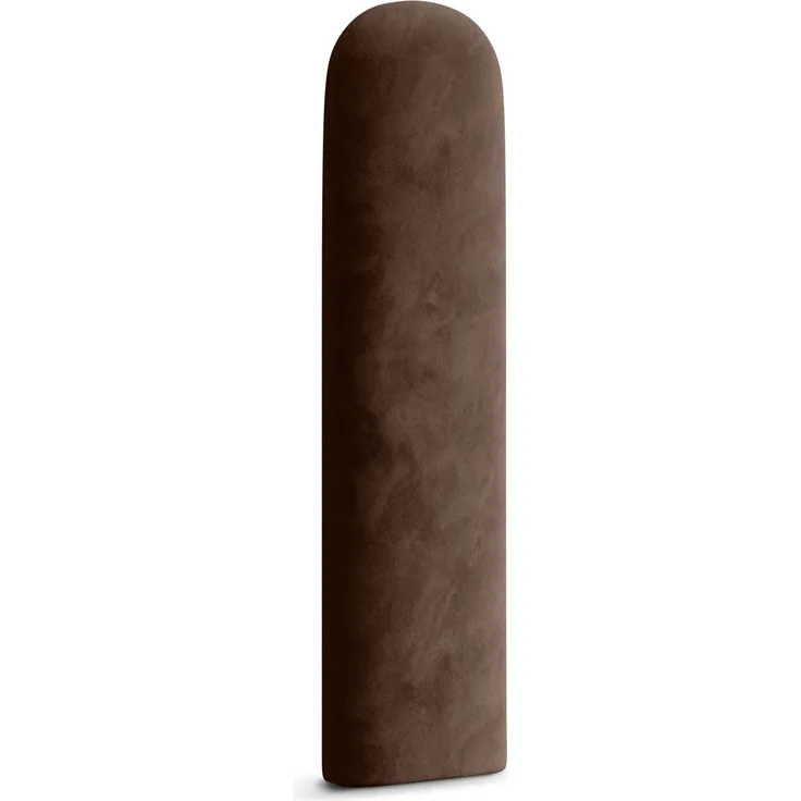 Muralo Polsterpaneel ovales WANDPOLSTER Wandkissen Bettkopfteil Wandpaneel Schlafzimmer Wohnzimmer Bett Lendekissen Modern Luxus Gepolstert Polster Paneel (Braun, 20x80 cm)