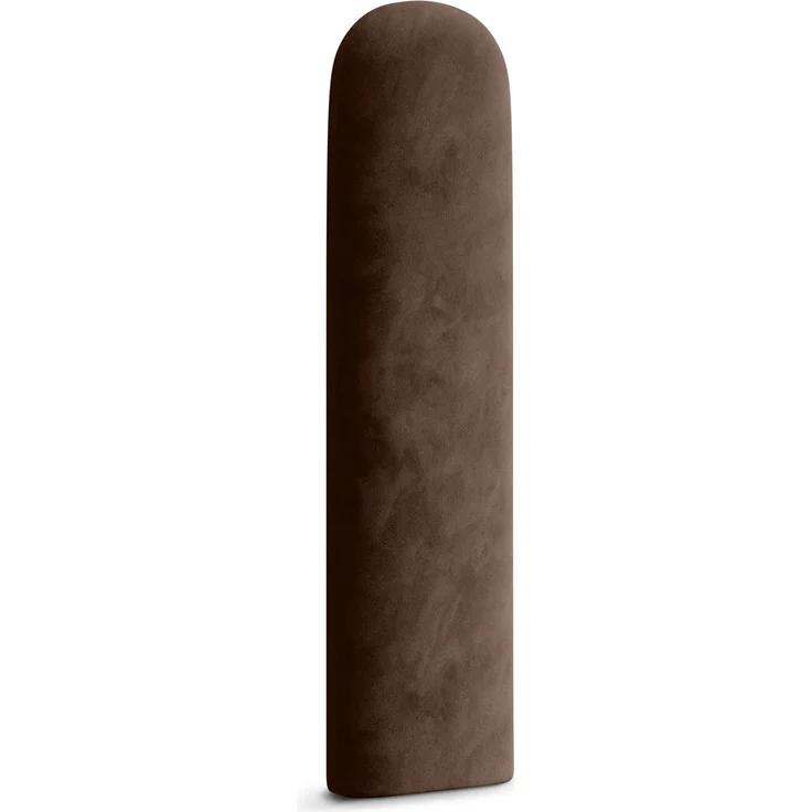 Muralo Polsterpaneel ovales WANDPOLSTER Wandkissen Bettkopfteil Wandpaneel Schlafzimmer Wohnzimmer Bett Lendekissen Modern Luxus Gepolstert Polster Paneel (Braun, 20x80 cm) – Bild 1