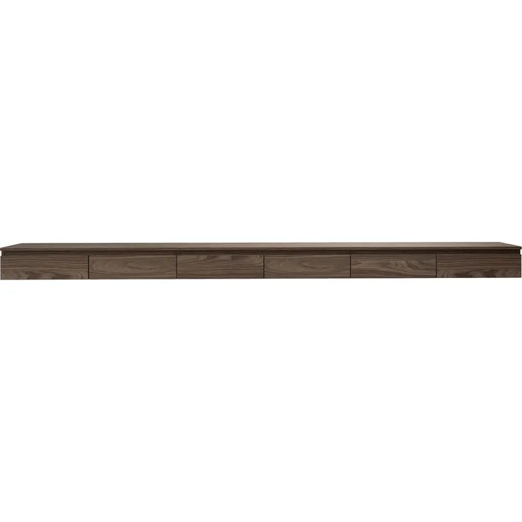 Selsey 'Bemmi Slim' - TV-Hängeboard 4-türig, Holzoptik Walnuss Wisconsin, 300 cm