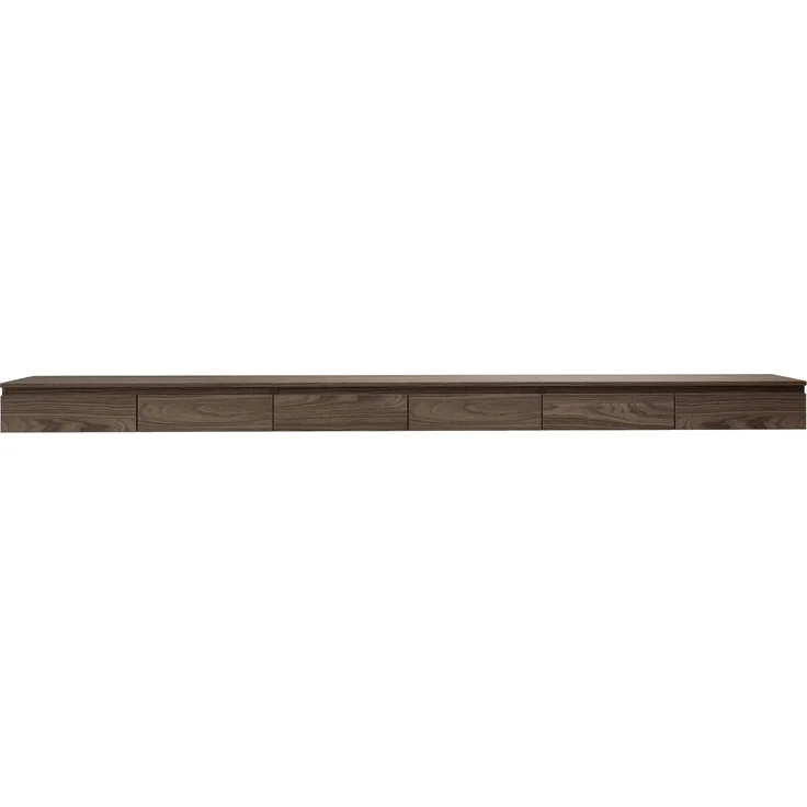 Selsey 'Bemmi Slim' - TV-Hängeboard 4-türig, Holzoptik Walnuss Wisconsin, 300 cm – Bild 1