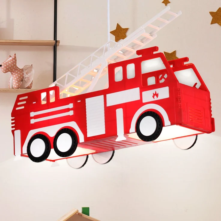RGB LED Kinder Hängeleuchte im Feuerwehr-Design KITA – Bild 8