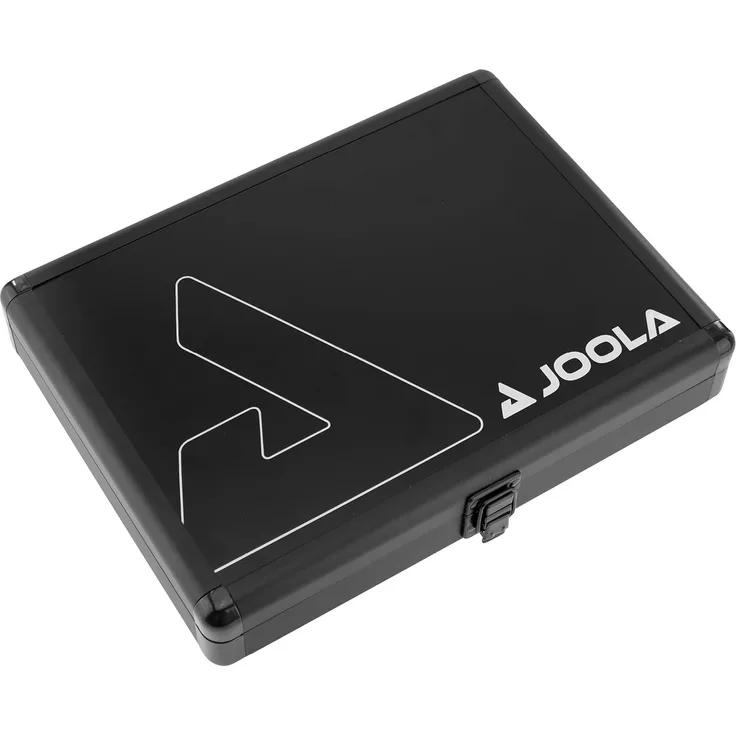 JOOLA Tischtennis Alukoffer Laser Schwarz | Tischtenniskoffer Tischtennishülle Koffer Alukoffer