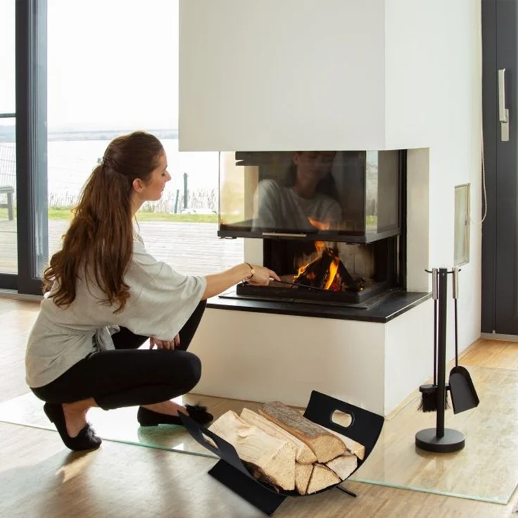 Relaxdays Kaminholzkorb Metall – Bild 3