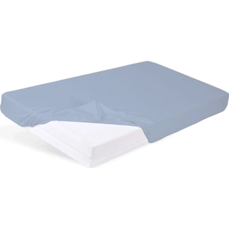 BabyMatex Bambus-Spannbettlaken mit Gummizug fürs Babybett 160x80 blau