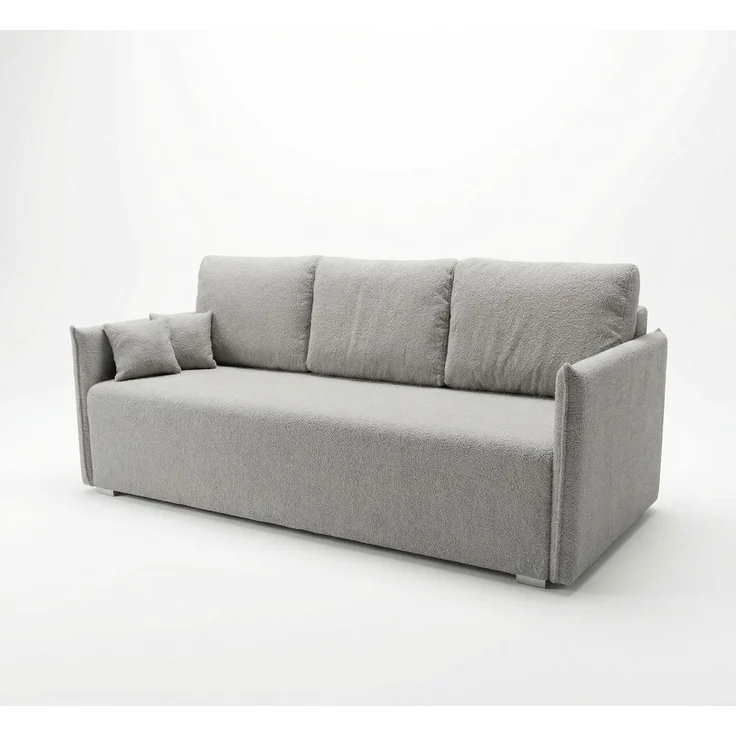 Wohnero 24 Bianca Premium Schlafsofa 207x93 cm mit Bettkasten & Schlaffunktion – 191x142 cm Liegefläche, 3-Sitzer Design Sofa - Braun – Bild 2