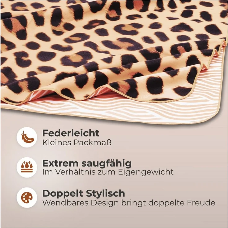 NirvanaShape Strandtuch Reise Handtuch Strandtuch XXL - Strandhandtuch, Mikrofaser Badetuch – Bild 3