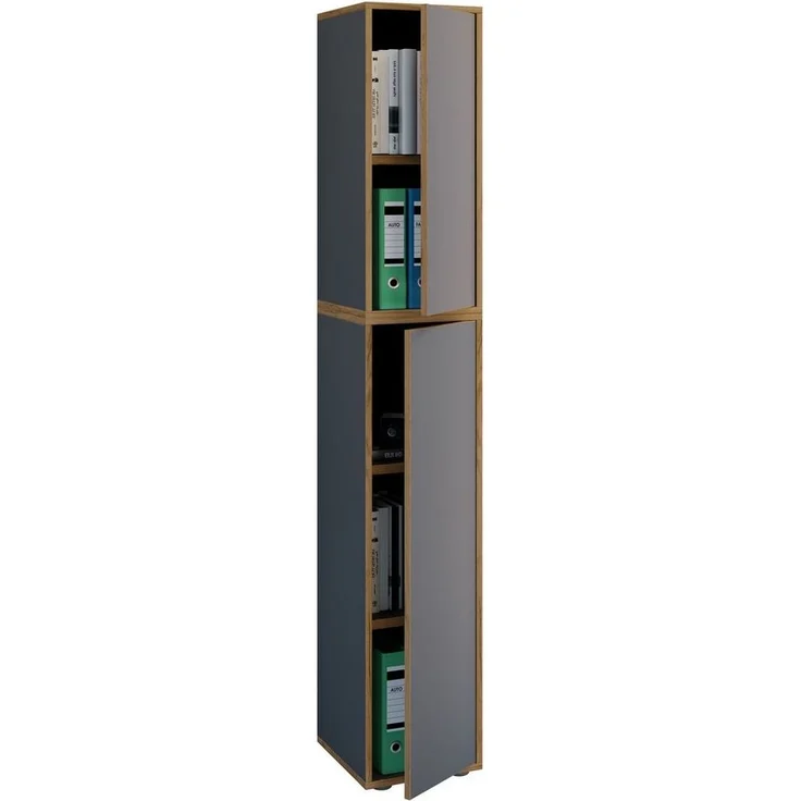 VCM Büroschrank Salia 920800 Anthrazit H. 183 x B. 30 x T. 33 cm – Bild 5