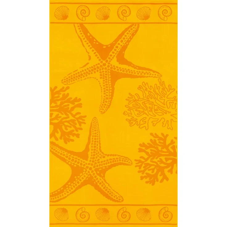 Delindo Lifestyle Strandtuch Tropical SEESTERN, XXL Strandlaken aus 100% ägyptischer Baumwolle, (1-St), Jacquard-gewebtes Motiv – Bild 1