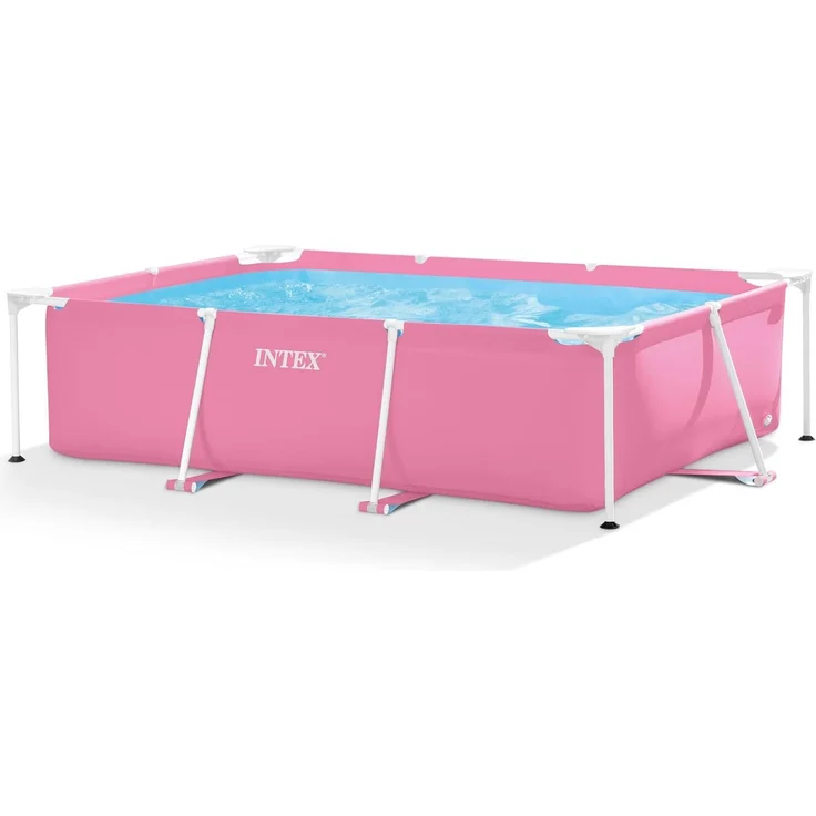 Intex 28266NP - Rechteckiger Aufstellpool mit Rahmen, 1662 L, Stahl und PVC, Rosa, 220 x 150 x 60 cm – Bild 8