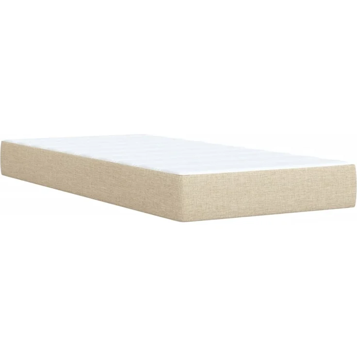 vidaXL Boxspringbett mit Matratze Creme 100x200 cm Stoff 3293510 – Bild 11