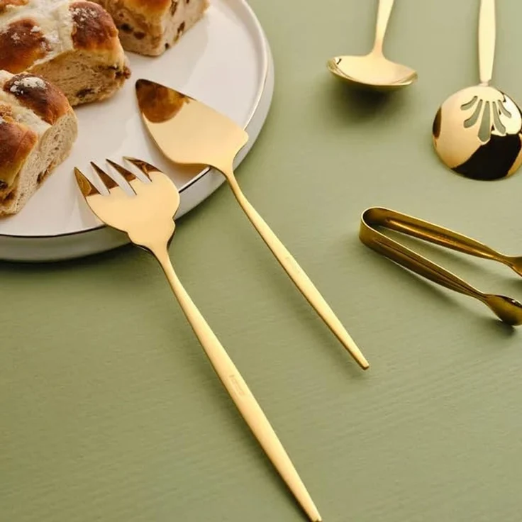 Karaca Besteck-Set Karaca Orion Shiny Gold 7-Teiliges Service Set Servicebesteck Set, 1 Personen – Bild 4