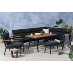 Gardissimo 'Nabari XL' Dining-Ecklounge mit Ecksofa, Bank, Tisch & Sessel, 10 Personen, Anthrazit / Braun, Rechts