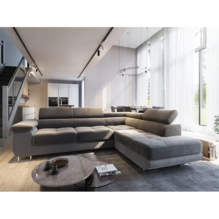 Masseno Ecksofa SELVA mit Schlaffunktion L-Form, Sofa mit Bettkasten – Bild 3