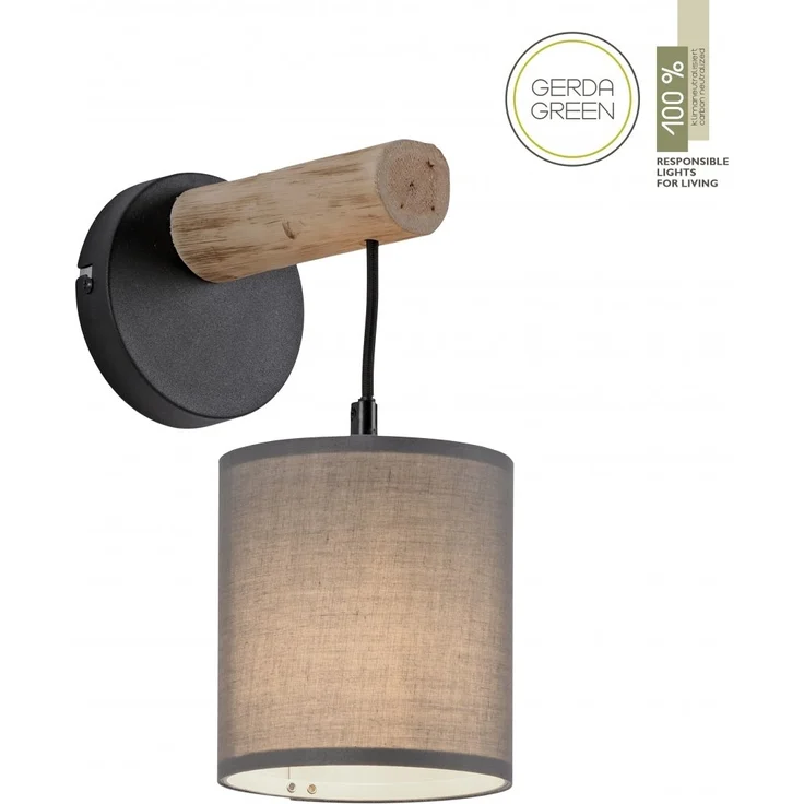 JUST LIGHT 15781-29 GREEN TRIBU Wandleuchte Stoffschirm taupe 1-flammig – Bild 1