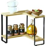 KESPER 27832 Eck- Küchenregal, MDF im Eichendekor, Metall schwarz