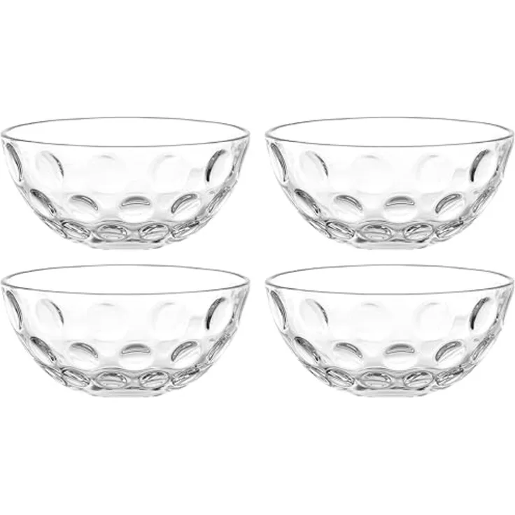 LEONARDO Schale CUCINA OPTIC, 4er-Set, Glas, (Set, 4-tlg), Spülmaschinengeeignet