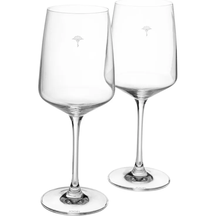 JOOP! 'DINING GLAMOUR' Weißweinglas 2er-Set, Glas klar, 8.1 x 21 cm, spülmaschinengeeignet