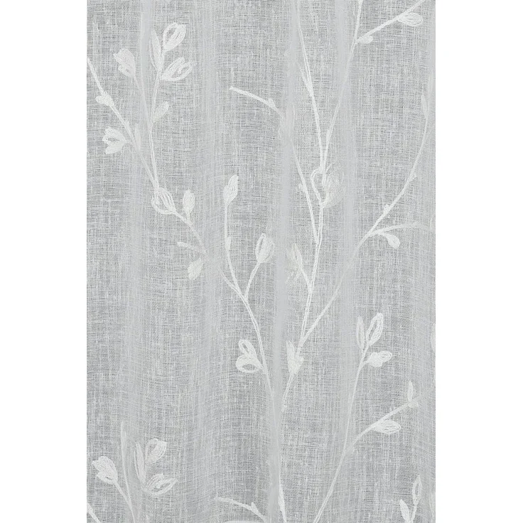 Gardinia Schlaufenpanneau mit Stickerei weiß 140 x 45 cm – Bild 3