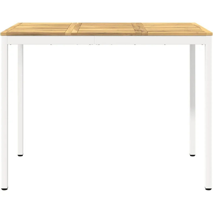 vidaXL Gartenbar-Tisch NAARDEN Weiß gewaschen 141 x 80,5 x 105 cm 901783 – Bild 3