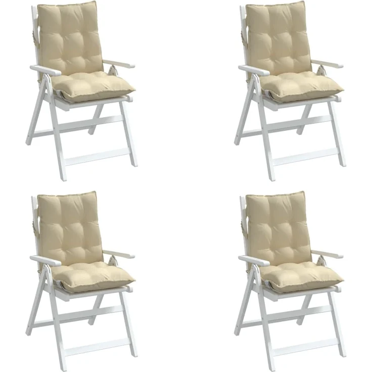 vidaXL Niedriglehner-Auflagen 4 Stk. Beige Oxford-Gewebe 377681 – Bild 4