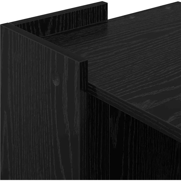 vidaXL Katzenstreu Box Umzäunung Schwarz Eichen-Optik 42 x 42 x 51 cm 886271 – Bild 8