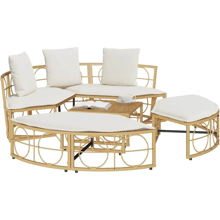 vidaXL Outdoor-Loungebett ohne Dach Poly Rattan 4108237 – Bild 3