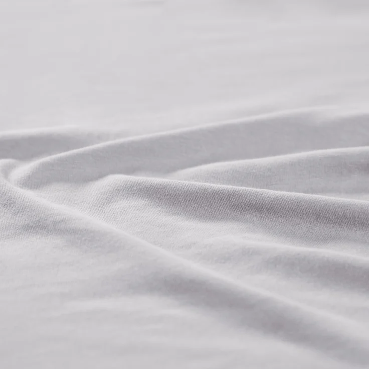 Traumhaft gut schlafen Jersey-Elasthan Spannbetttuch, verschiedene Farben und Größen, Farbe: Hellgrau, Größe: 90-100 cm x 200 cm – Bild 2