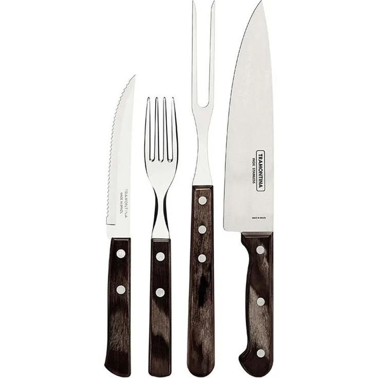 Besteck Tramontina Polywood Edelstahl 14 Teile