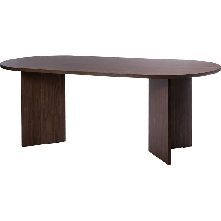 Selsey 'Ovo' Esstisch oval, Holzoptik Nussbaum Wisconsin, ca. 75 x 90 x 203,6 cm