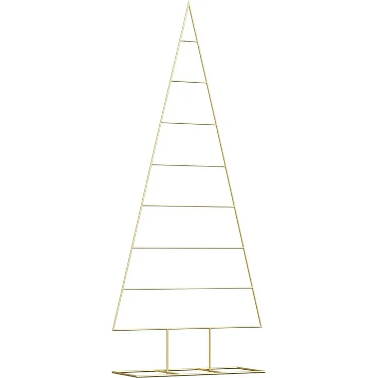 vidaXL Metall Weihnachtsbaum Gold 181 cm Pulverbeschichteter Stahl 42019167